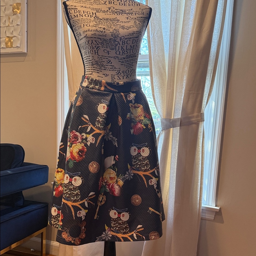 Abigail Floral Black Skirt